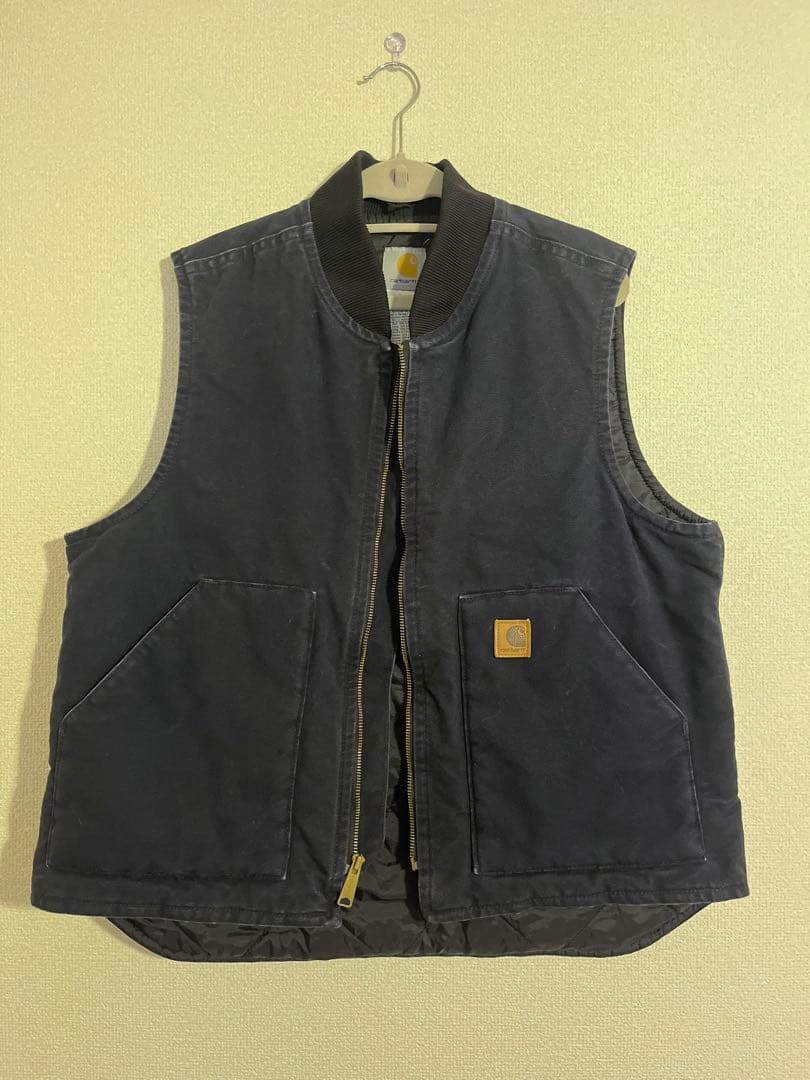 USA製 ヴィンテージ Carhartt カーハート ダック ベスト ネイビー