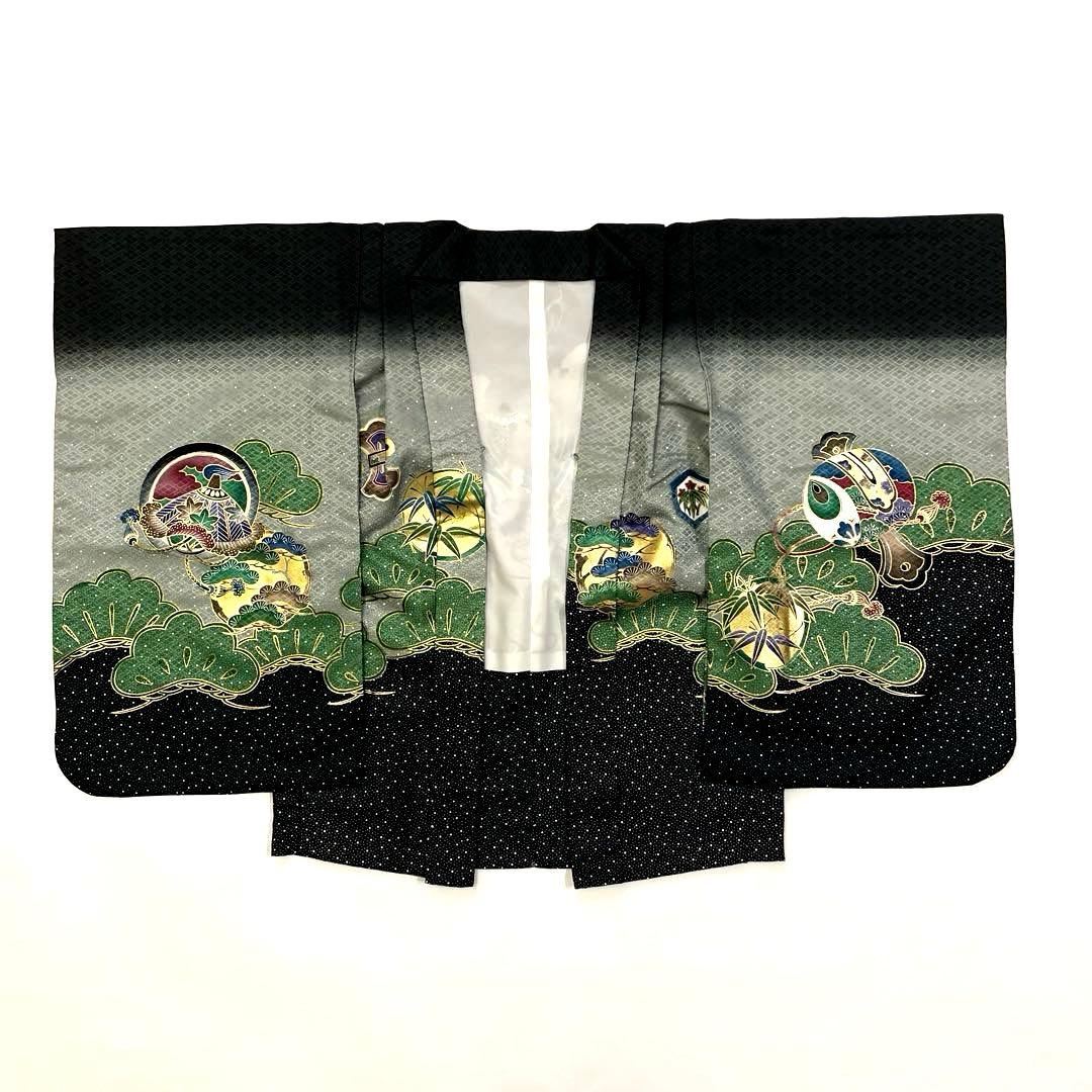 七五三 羽織セット 男の子 羽織 着物 長襦袢 半衿付き 5歳 No.125