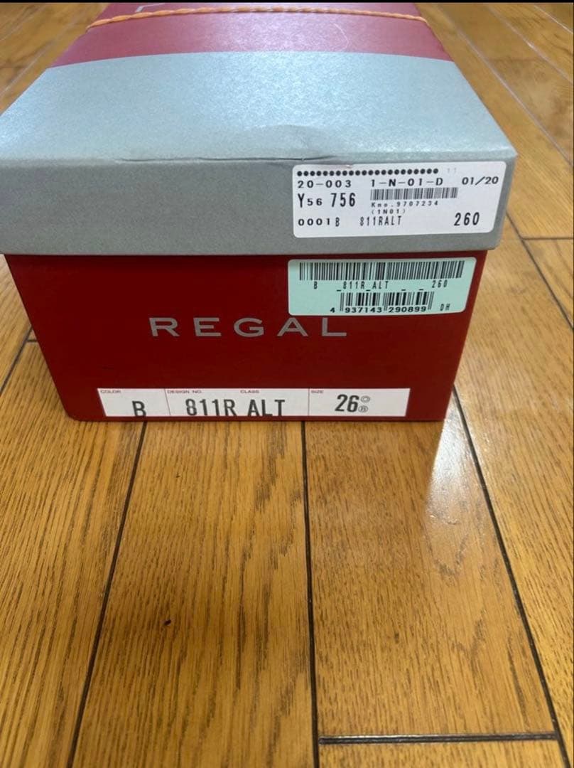 新品未使用REGAL リーガル ストレートチップ 811R ブラック 箱付