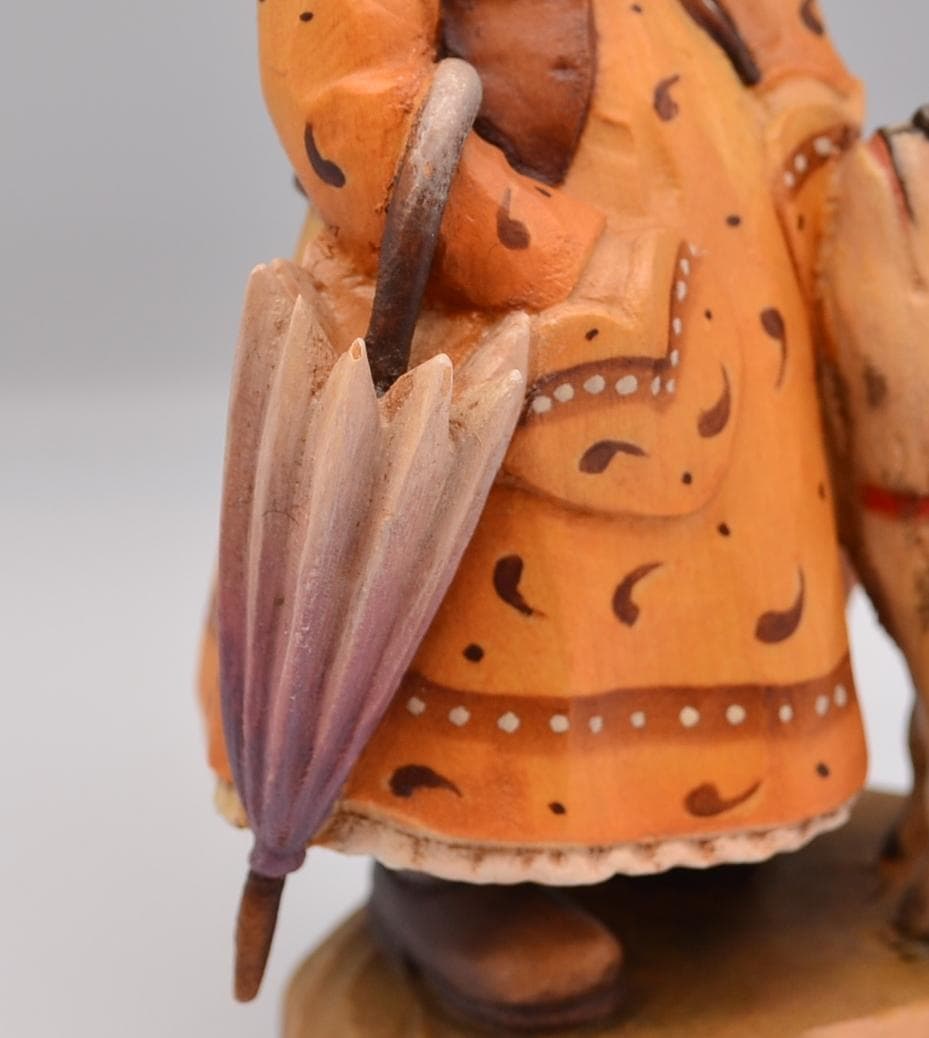 連れてって　アンリ　ANRI　イタリア　高さ16ｃｍ　木彫り人形　ヴィンテージ