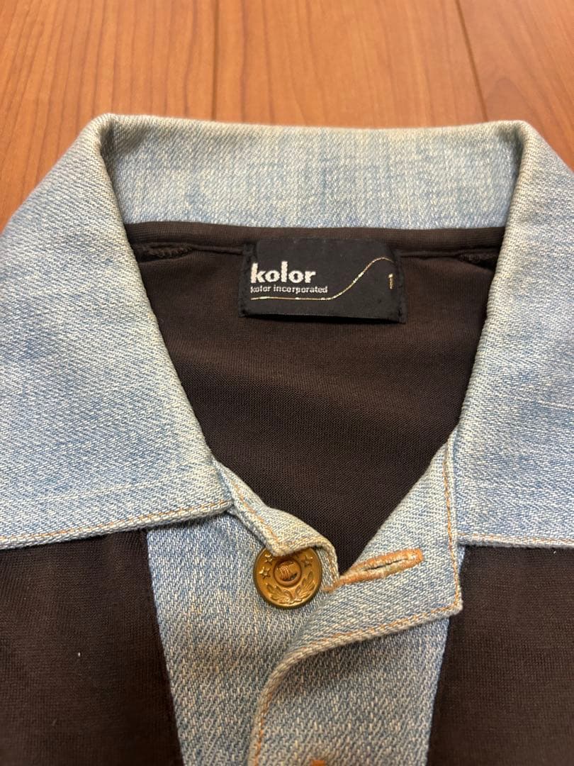 KOLOR デニム襟 長袖 ポロシャツ 2012 アーカイブ